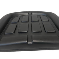 Replacement tractor seat base cushion – black PVC vinyl with high-quality PVC vinyl for durability and operator comfort.