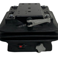 Front view of SC6 mechanical suspension base with narrow width design for compact horticulture machinery and tractors