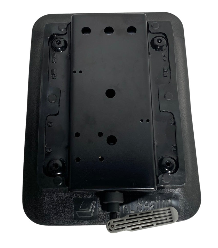 Top view of SC6 mechanical suspension base highlighting operator weight adjustment and compact narrow design