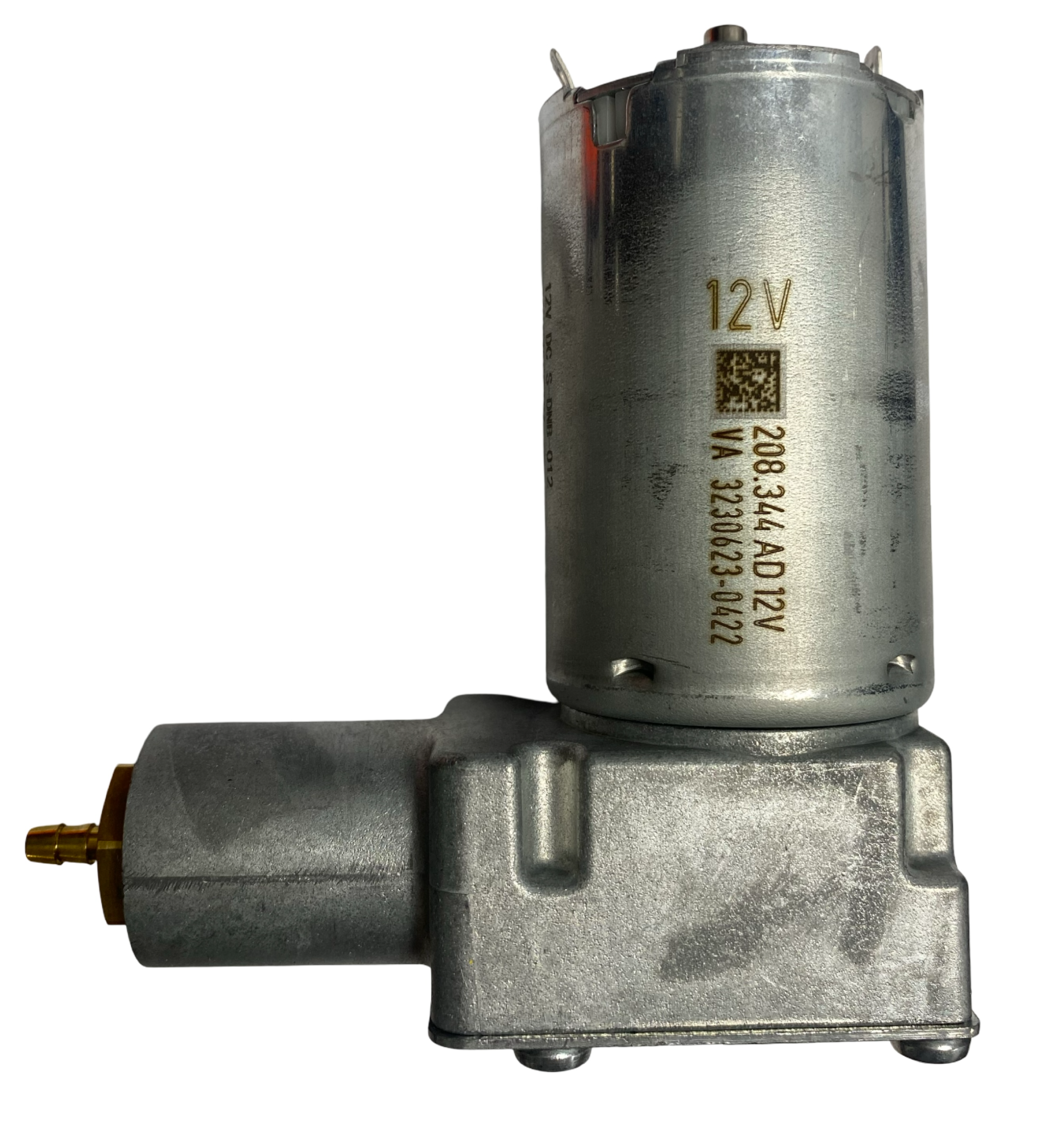 12V air suspension seat compressor with 6mm brass tail fitting – direct replacement for Grammer and KAB seat systems
