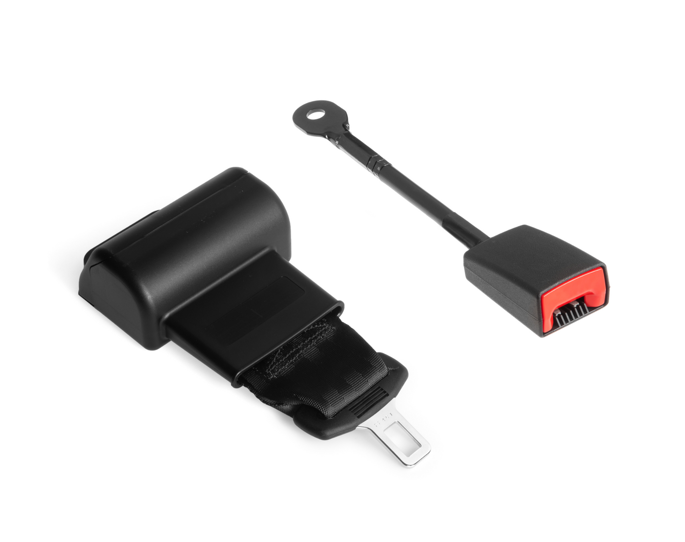 Heavy-duty 75mm retractable lap seatbelt with automatic locking retractor, black webbing and buckle cover for industrial and off-highway equipment. Certified to SAEJ386, ISO6683, FMVSS302 standards.