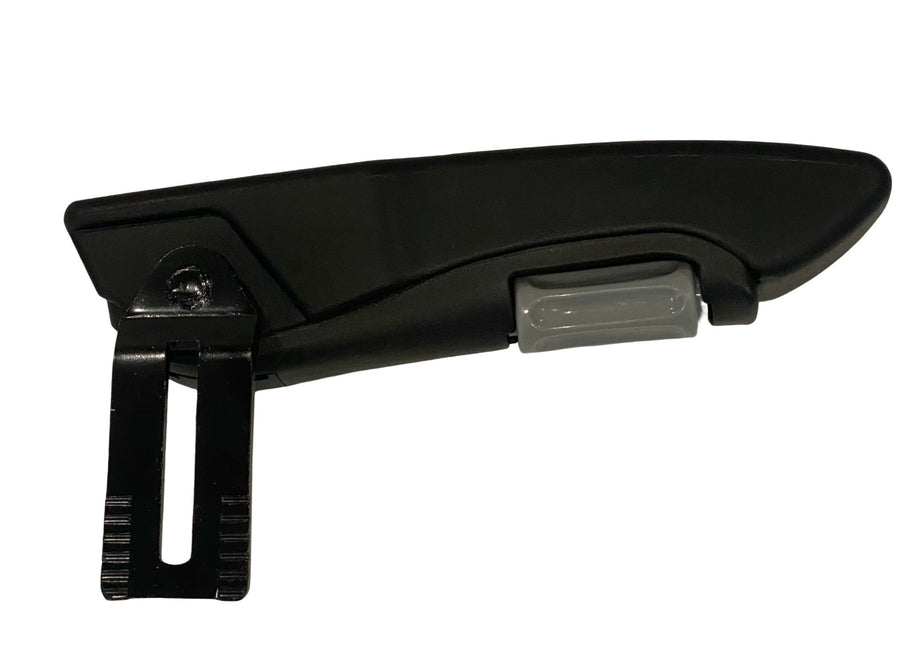 Left-hand replacement armrest for Grammer seats, compatible with MSG range, featuring durable construction and ergonomic design for improved operator comfort.