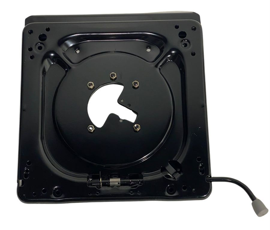 Top view of heavy-duty 360-degree lockable seat swivel base showing solid steel construction and durable design.