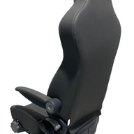 Rear view of the MH640 Non Suspension Seat displaying the non-suspension base, rotation mechanism, and robust seat frame