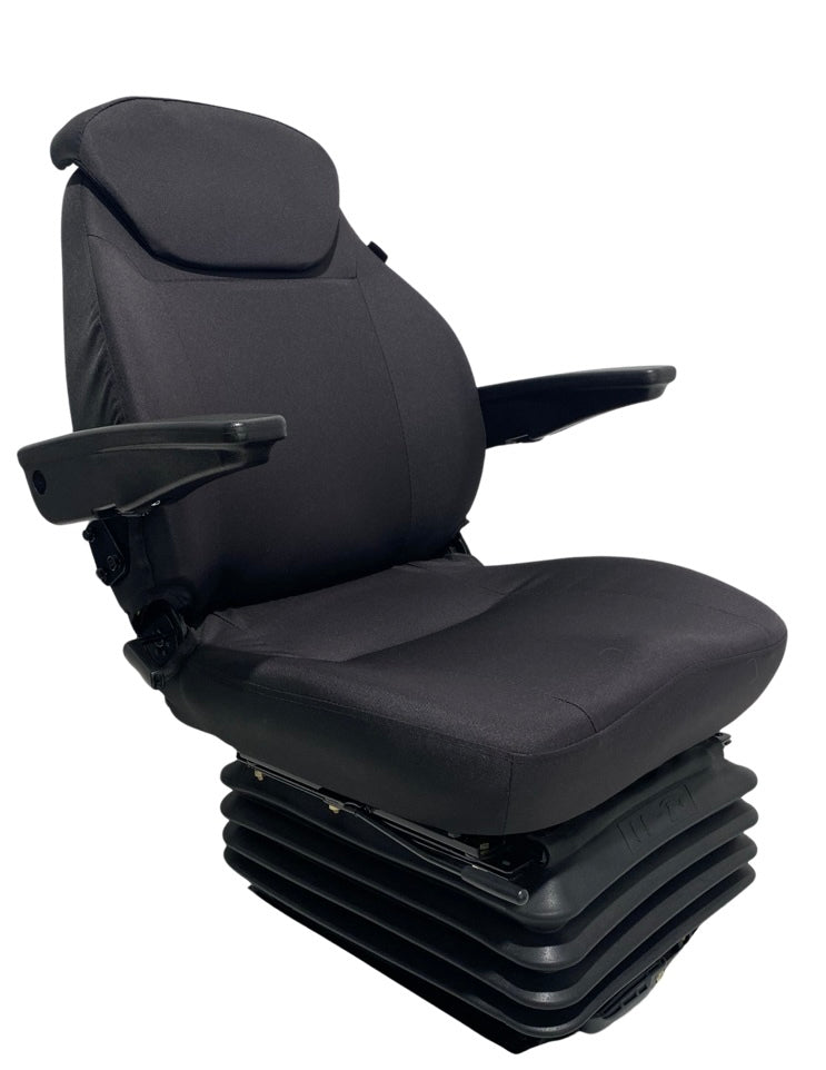Right-hand side view of the SC15-9 Mechanical Suspension Seat highlighting the mechanical suspension and armrest design.