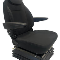 SC15-AIR air suspension seat right side view showing suspension base and adjustable armrests. An affordable replacement for the Grammer MSG95/721