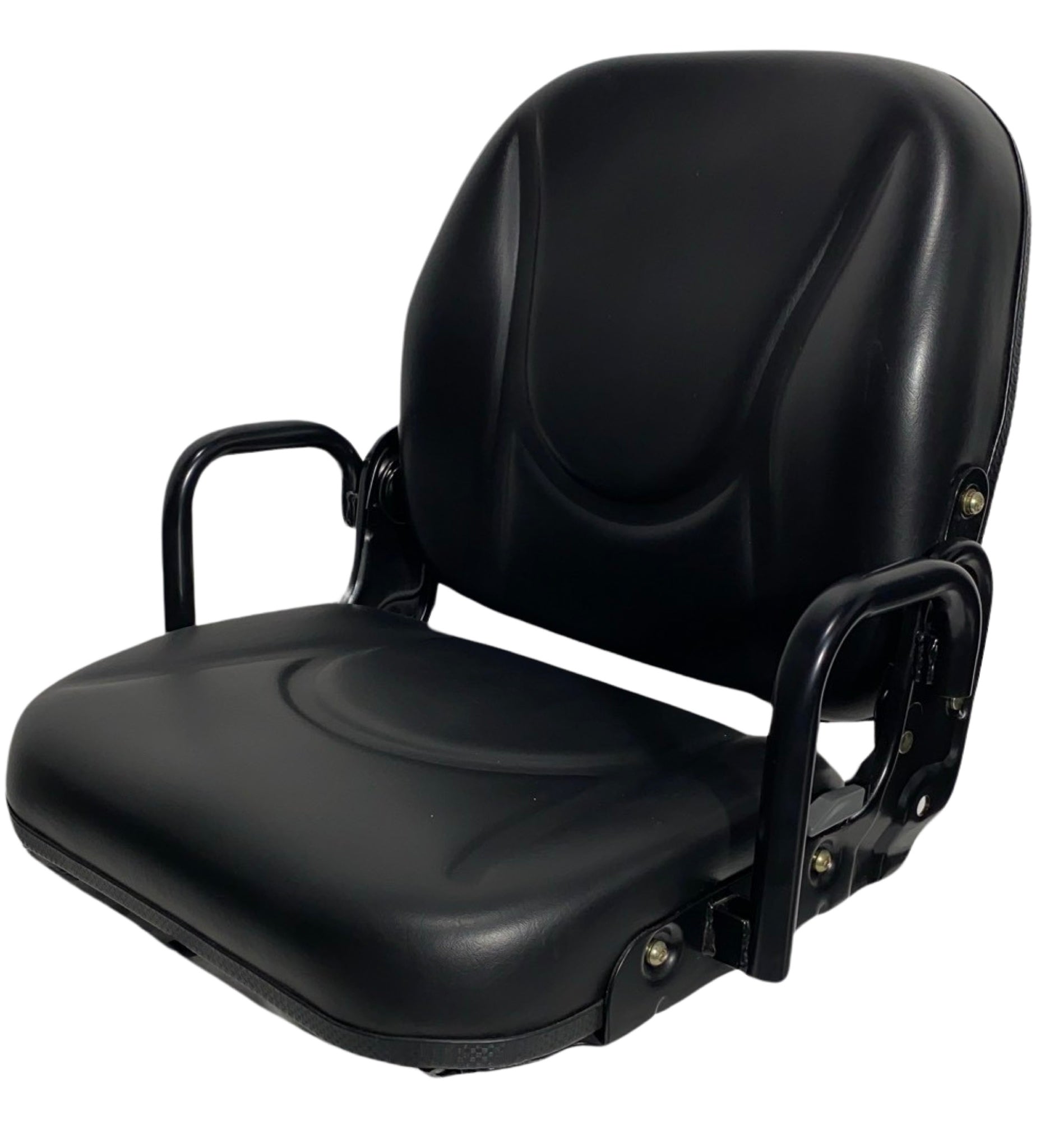 Left-side view of SC17-5 compact machinery seat showing adjustable lumbar support and sturdy construction for operators up to 130kg.
