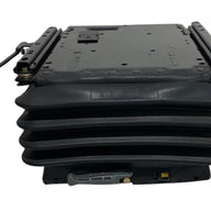 Front view of SC7 mechanical suspension seat base showing sturdy frame, two step height adjustment, single locking slide rails, and heavy duty off-road design.