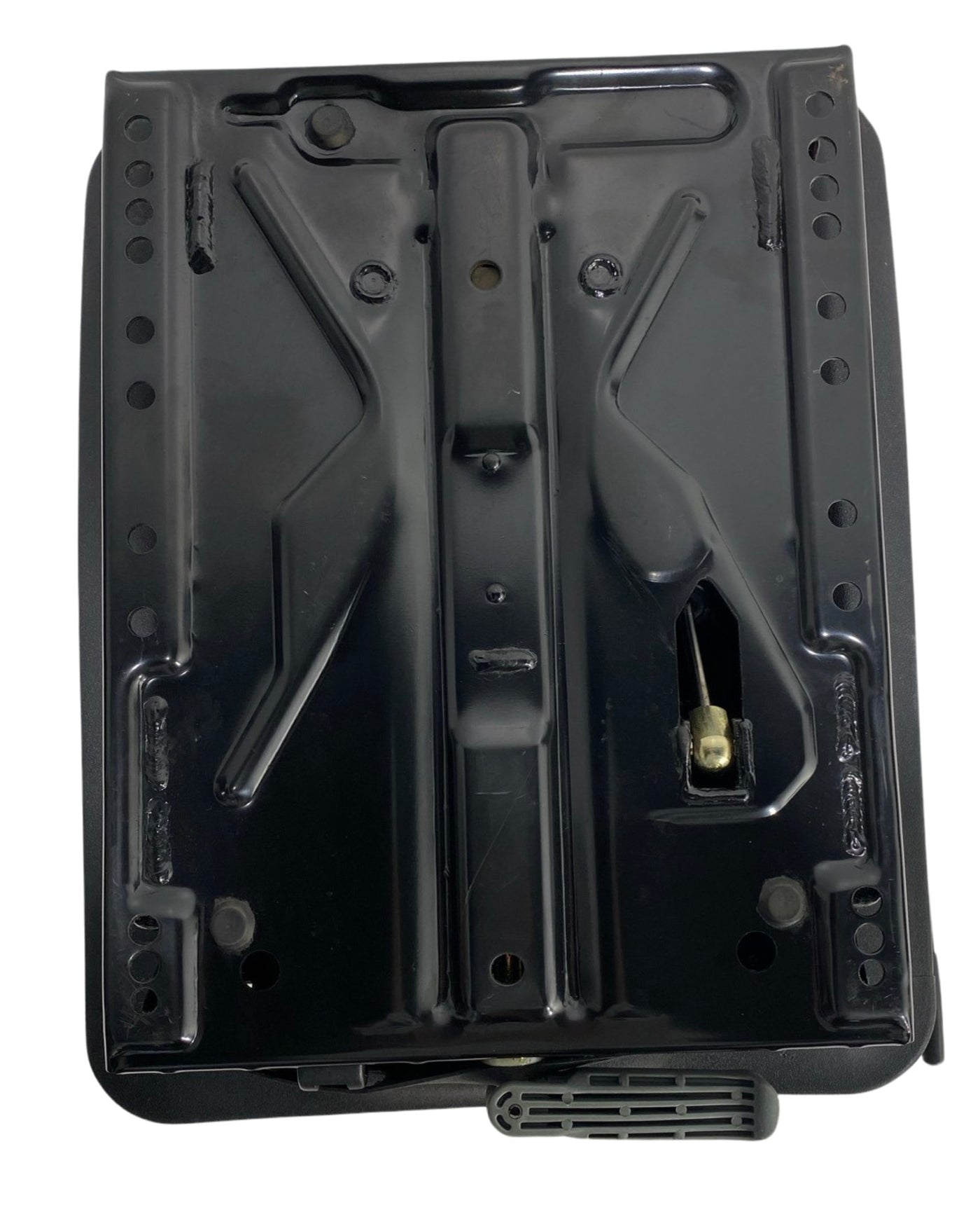 Base view of SC7 mechanical suspension seat base featuring durable off-road construction and versatile floor mounting point