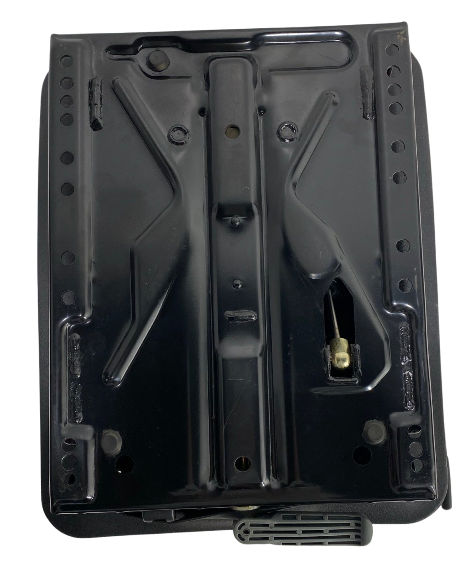 Base view of SC7 mechanical suspension seat base featuring durable off-road construction and versatile floor mounting point