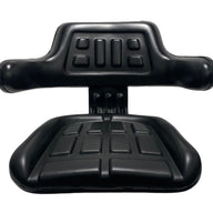 Front view of SN2-1 agriculture and small machinery seat showing wrap-around backrest and durable waterproof PVC design for compact tractors and machinery.