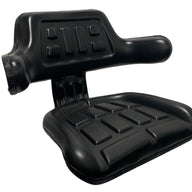 Right side profile of SN2-1 seat highlighting ergonomic wrap-around backrest and low-profile design for compact earthmoving equipment and small machinery use.