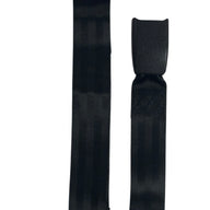 Front top view of TS2 2-inch non-retractable lap seatbelt with push button release, designed for secure operator restraint in machinery applications