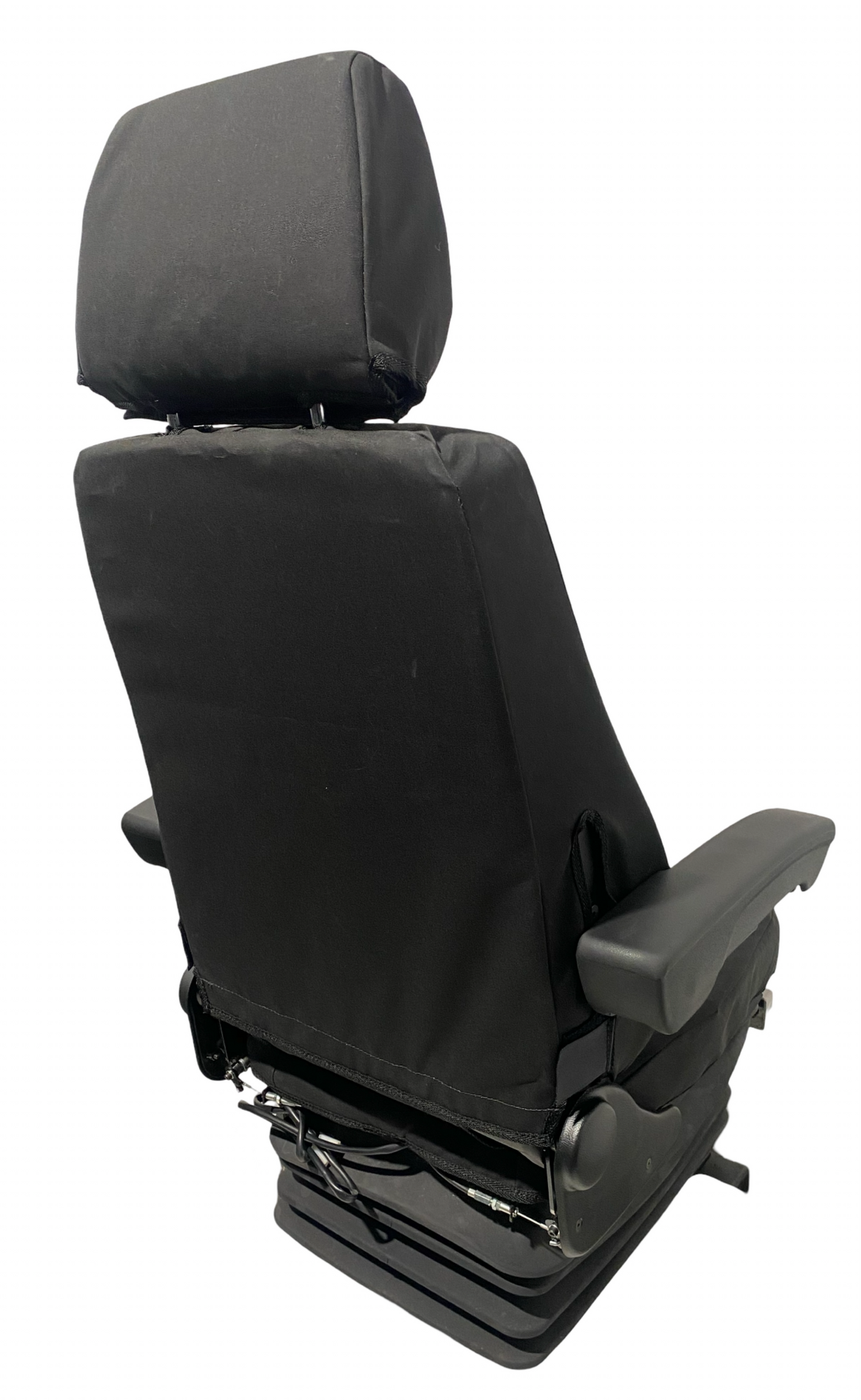 3-piece black Dynaproofed canvas seat cover set – durable, waterproof design made in New Zealand for heavy-duty use