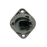 Rear view of universal operator present switch showing wiring connection points for easy installation