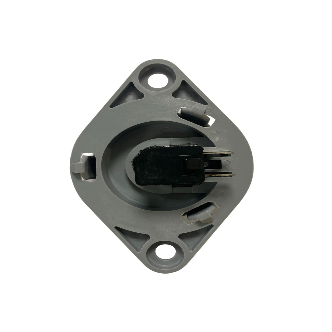 Rear view of universal operator present switch showing wiring connection points for easy installation