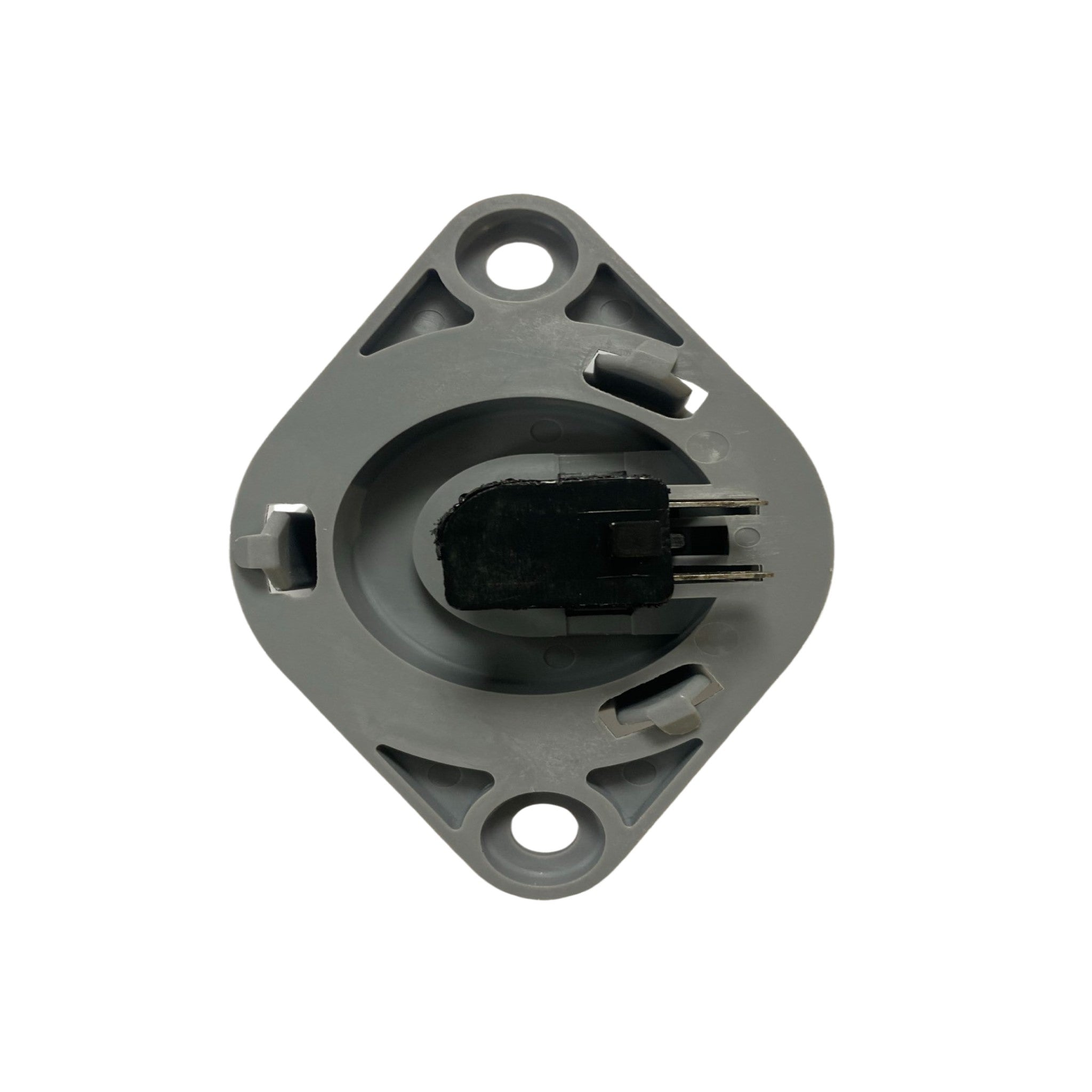 Rear view of universal operator present switch showing wiring connection points for easy installation