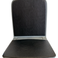 Plastic folding flip-up seat in down position – waterproof ABS construction with compact wall-mounted design for marine and industrial use