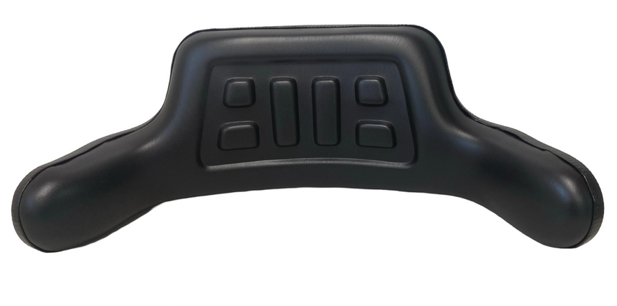 Replacement tractor seat back cushion – black wrap-around PVC vinyl backrest compatible with Ford, Massey Ferguson, John Deere, and other classic tractors