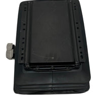 Underside view of SC-BASE mechanical suspension seat base showing multiple floor mounting holes for universal fitment