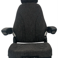 SC28 mechanical suspension seat in heavy-duty charcoal fleck fabric designed for operator comfort and durability