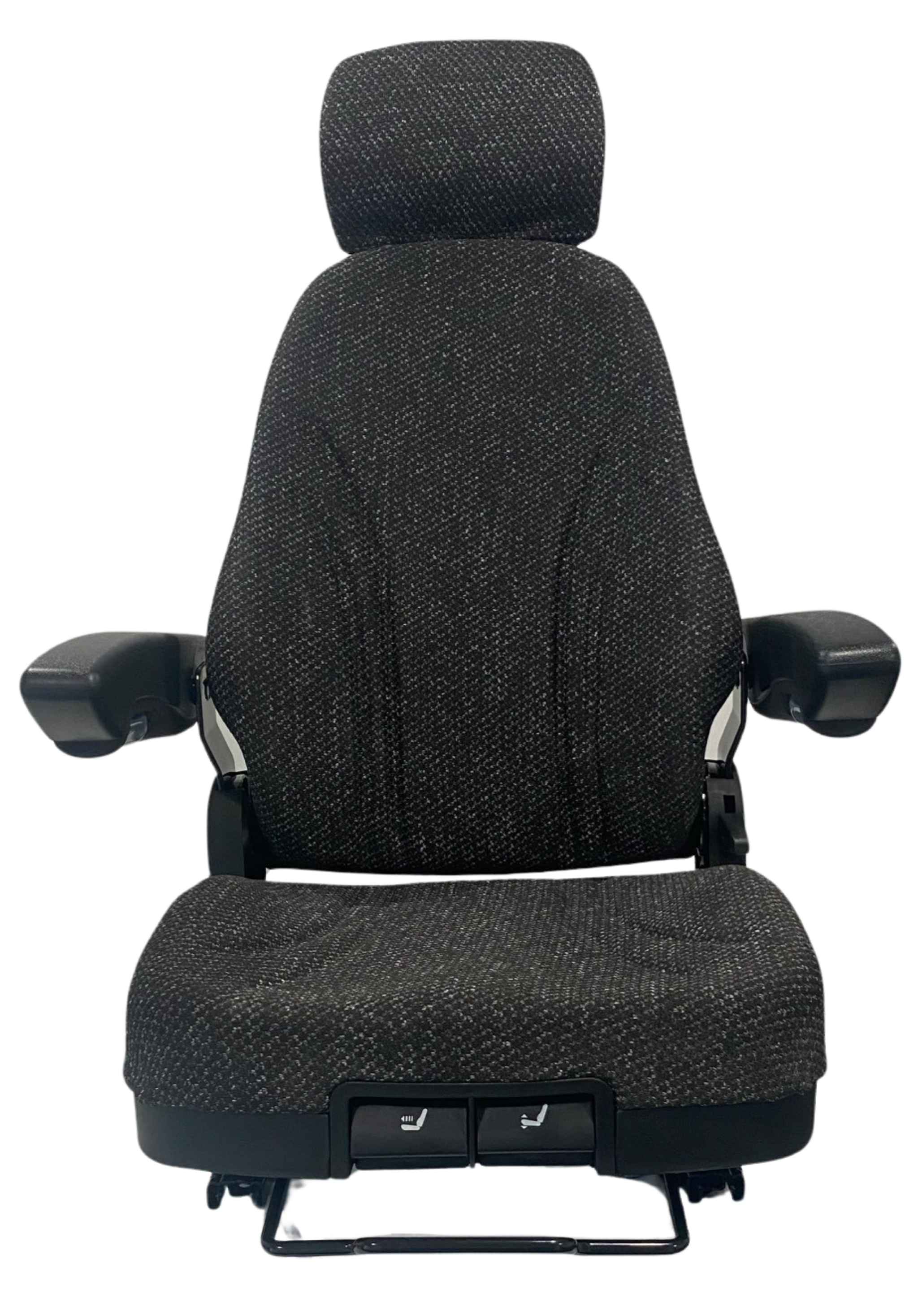 SC28 mechanical suspension seat in heavy-duty charcoal fleck fabric designed for operator comfort and durability