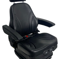 Right side profile of SC28 suspension seat showing medium back height and ergonomic adjustment features