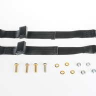 Heavy-duty adjustable seat tether straps supplied as a pair for industrial machinery, tractors, construction equipment and off-road vehicles.