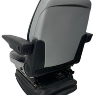 Rear view of SHT-SC7 mechanical suspension seat with strong steel frame and adjustable features