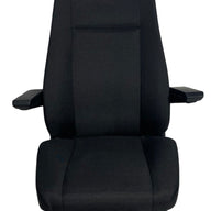 Front view of SJ1-150 air suspension seat with built-in 24V compressor – heavy-duty seat for large off-road machinery