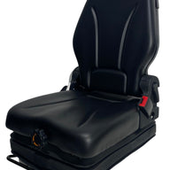 Left side view of SW10 mechanical suspension seat designed for compact machinery cabins and confined operating spaces