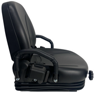 Side profile of SW11 mechanical suspension seat with waterproof vinyl trim and ergonomic design for industrial operators